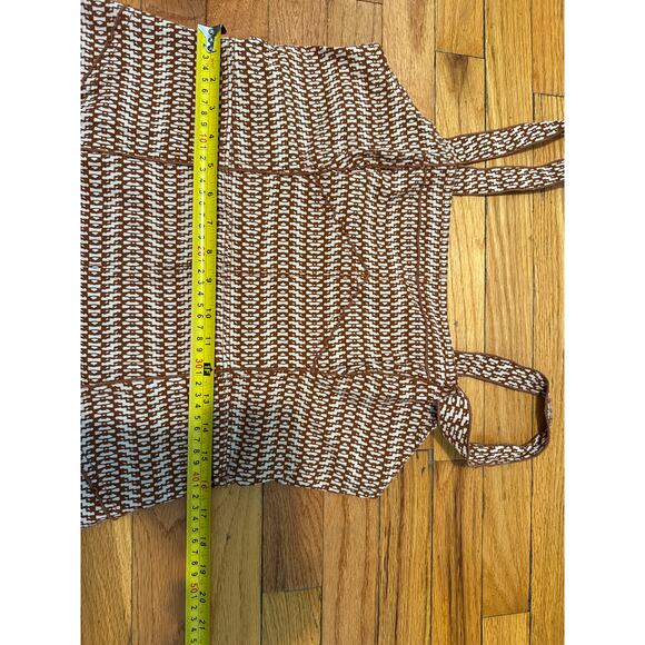 Anthropologie Square neck Slim Mini‎ tank Dress brown tan women's size 14 - Picture 12 of 14